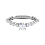 Load image into Gallery viewer, 0.30 cts Solitaire Diamond Split Shank Platinum Ring for Women JL PT RP RD 151   Jewelove
