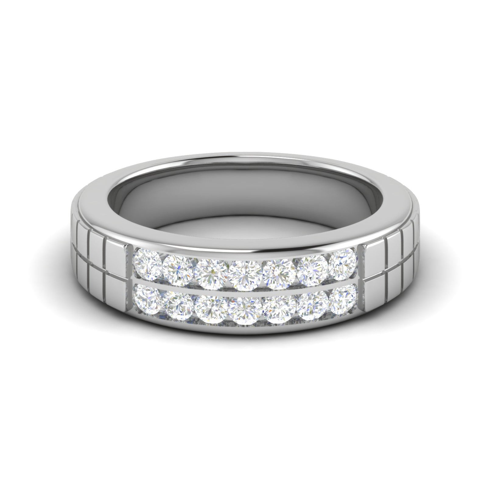 Platinum Ring with Diamonds for Women JL PT MB RD 101   Jewelove.US