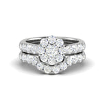 Load image into Gallery viewer, 0.25 cts Halo Solitaire Diamond Split Shank Platinum Ring JL PT RV RD 157   Jewelove
