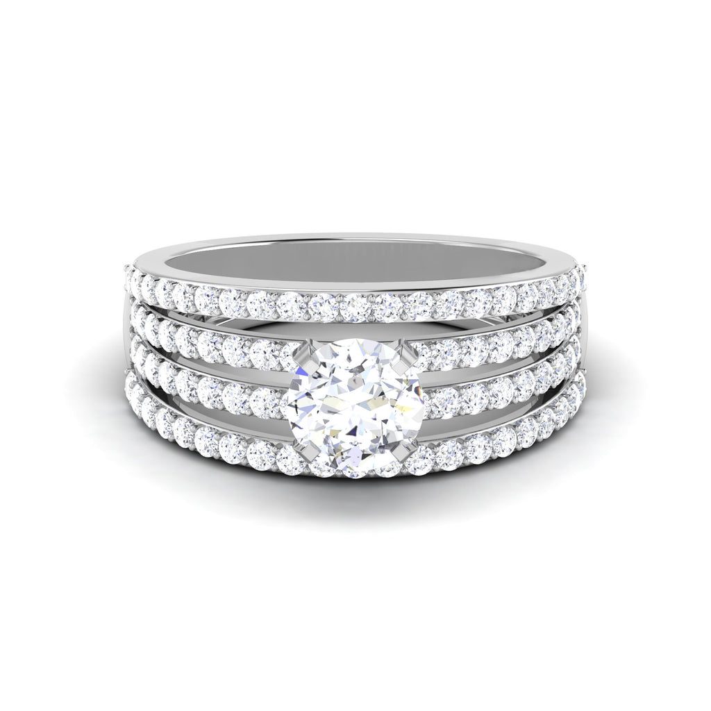 0.50 cts Solitaire Diamond Split Shank Platinum Ring JL PT RP RD 149   Jewelove.US