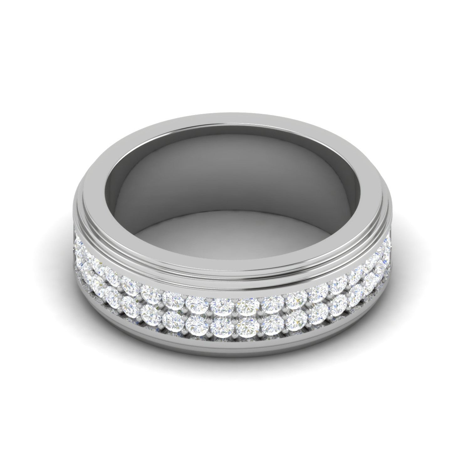 Platinum Ring with Diamonds for Women JL PT MB RD 109   Jewelove.US