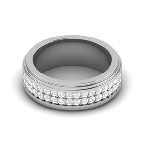 Platinum Ring with Diamonds for Women JL PT MB RD 109   Jewelove.US
