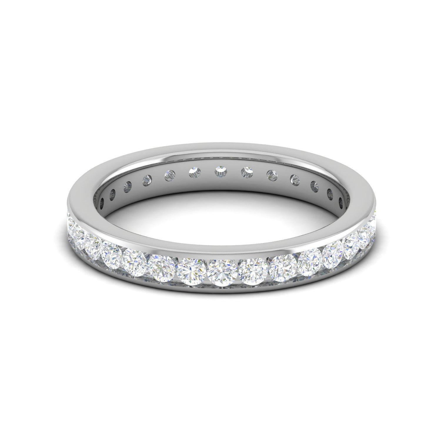 Platinum Ring With Diamonds for Women JL PT ET RD 104   Jewelove.US