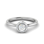 Load image into Gallery viewer, 0.50 cts Solitaire Halo Diamond Platinum Ring JL PT RH RD 216   Jewelove.US
