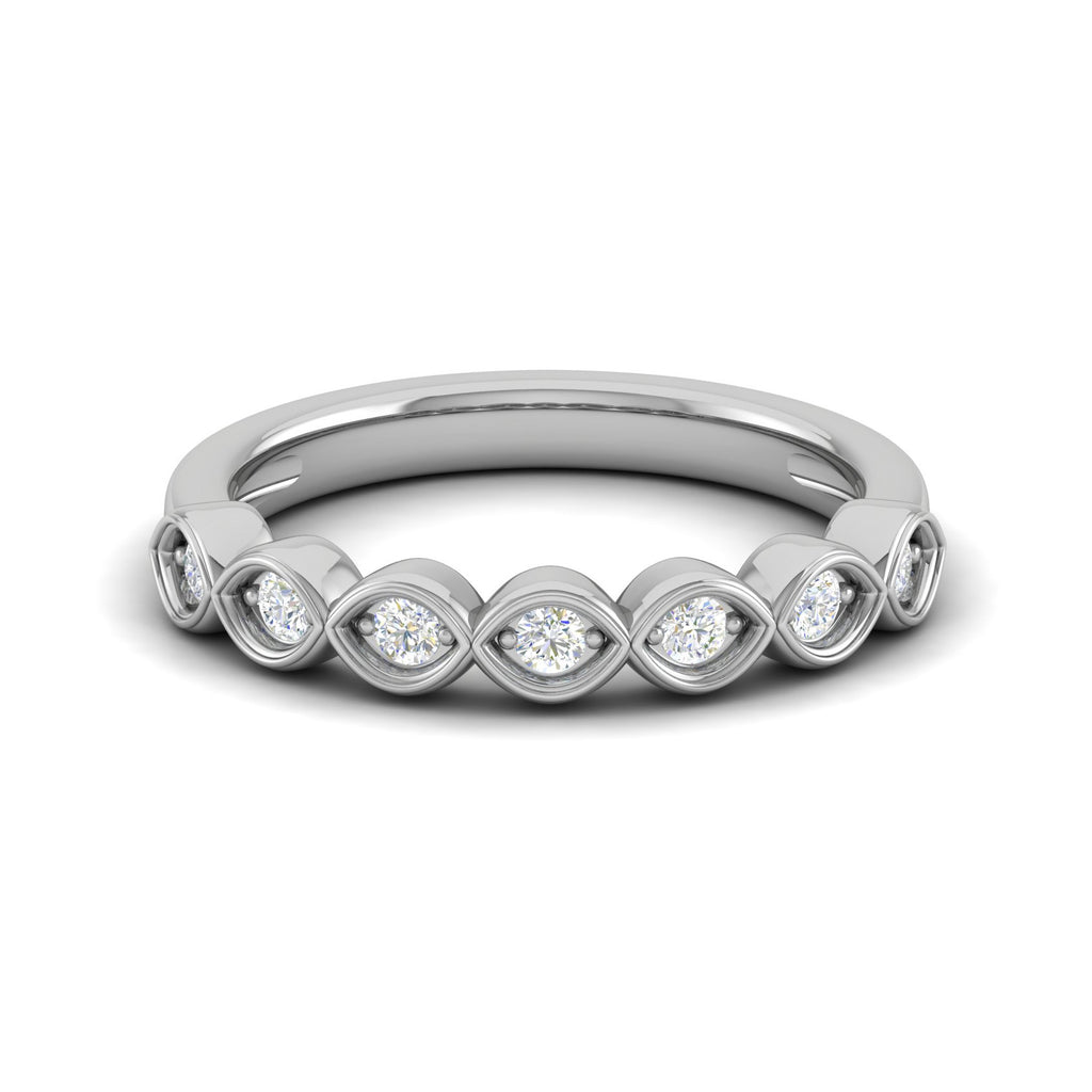 Half Eternity Diamond Platinum Ring for Women JL PT WB RD 153  VVS-GH Jewelove