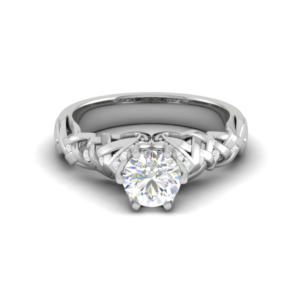 Designer 0.30 cts Solitaire Diamond Platinum Ring for Women JL PT RV RD 115   Jewelove