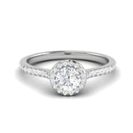 Load image into Gallery viewer, 0.50 cts Solitaire Halo Diamond Shank Platinum Ring JL PT RH RD 249   Jewelove.US
