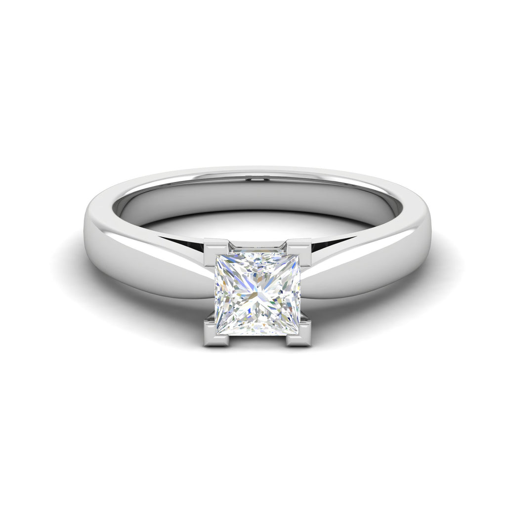 0.30cts Princess Cut Diamond Platinum Solitaire Engagement Ring JL PT 52050   Jewelove.US