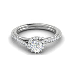 Load image into Gallery viewer, 0.30 cts Solitaire Platinum Halo Diamond Shank Ring JL PT PR RD 176-A   Jewelove.US
