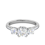 Load image into Gallery viewer, 1.00 cts Platinum Solitaire with Diamond Shank Ring JL PT R3 RD 113   Jewelove.US
