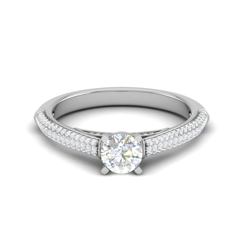 0.30 cts Solitaire Diamond Split Shank Platinum Ring JL PT RP RD 144   Jewelove.US