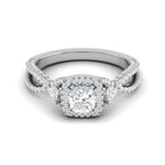 Load image into Gallery viewer, 0.50cts. Cushion Solitaire Diamond Platinum Ring JL PT R3 PR 176   Jewelove.US
