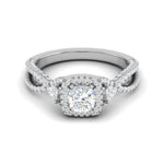 Load image into Gallery viewer, 0.50cts. Cushion Solitaire Diamond Platinum Ring JL PT R3 PR 176   Jewelove.US
