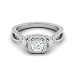 Load image into Gallery viewer, 0.50cts. Cushion Solitaire Diamond Platinum Ring JL PT R3 PR 176   Jewelove.US
