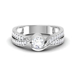 Load image into Gallery viewer, 0.30 cts. Solitaire Split Shank Diamond Platinum Engagement Ring for Women JL PT RP PR 131   Jewelove.US
