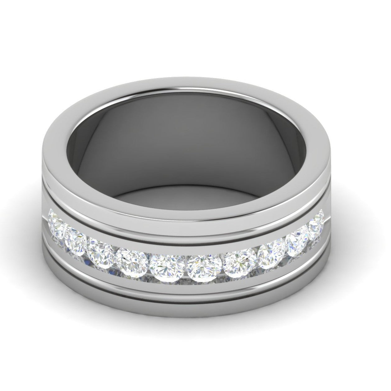 Platinum Ring with Diamonds for Men JL PT MB RD 143   Jewelove.US