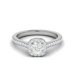 Load image into Gallery viewer, 0.30 cts Solitaire Halo Diamond Shank Platinum Ring JL PT RH RD 282   Jewelove.US
