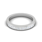 Load image into Gallery viewer, 6 Pointer Half Eternity Platinum Princess cut Diamonds Ring for Women JL PT WB PR 142   Jewelove
