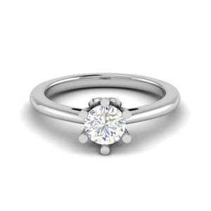 0.70 cts Solitaire 6 Prongs Platinum Ring JL PT RS RD 114   Jewelove.US