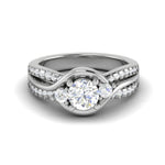 Load image into Gallery viewer, 0.30 cts. Solitaire Platinum Split Shank Diamond Engagement Ring JL PT WB6002E   Jewelove

