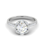 Load image into Gallery viewer, 0.50cts Solitaire with Marquise Halo Diamond Shank Platinum Ring JL PT WB5928E   Jewelove.US

