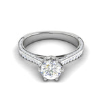 Load image into Gallery viewer, 0.30 cts Solitaire Split Diamond Shank Platinum Ring for Women JL PT RV RD 109   Jewelove

