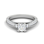 Load image into Gallery viewer, 0.30 cts Solitaire Platinum Diamond Split Shank Ring JL PT PR RD 115   Jewelove.US
