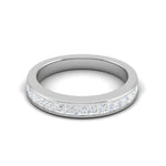 Load image into Gallery viewer, 7 Pointer Half Eternity Platinum Princess cut Diamonds Ring for Women JL PT WB PR 108  GH-VVS Jewelove
