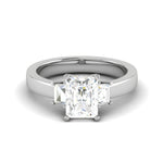 Load image into Gallery viewer, 0.70cts Emerald Cut Solitaire Diamond Platinum Ring JL PT RETSS1241   Jewelove.US
