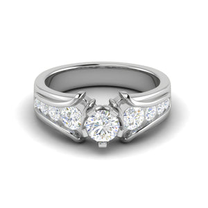 0.30cts Solitaire Diamond Shank Platinum Ring JL PT RECS1148   Jewelove.US