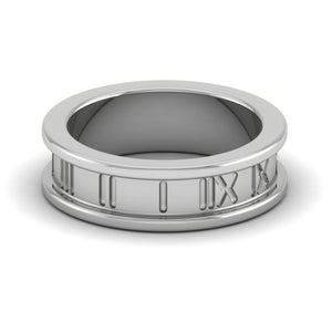Plain Platinum Couple Ring JL PT MB 131  Women-s-Band-only Jewelove.US