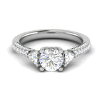 Load image into Gallery viewer, 0.70 cts. Solitaire Accents Diamond Shank Ring JL PT R3 RD 101   Jewelove.US
