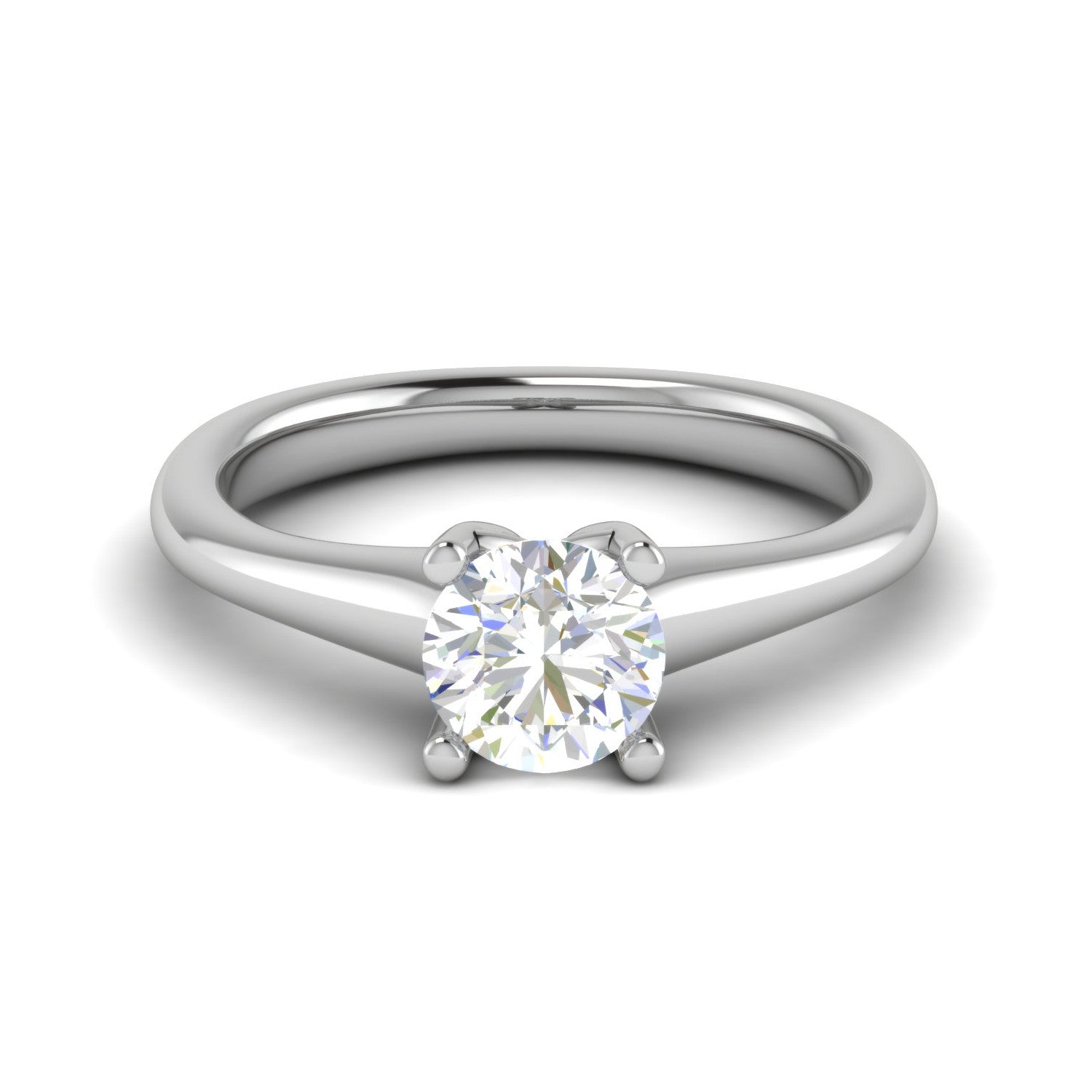 1 Carat Solitaire Platinum Ring JL PT RS RD 113   Jewelove.US