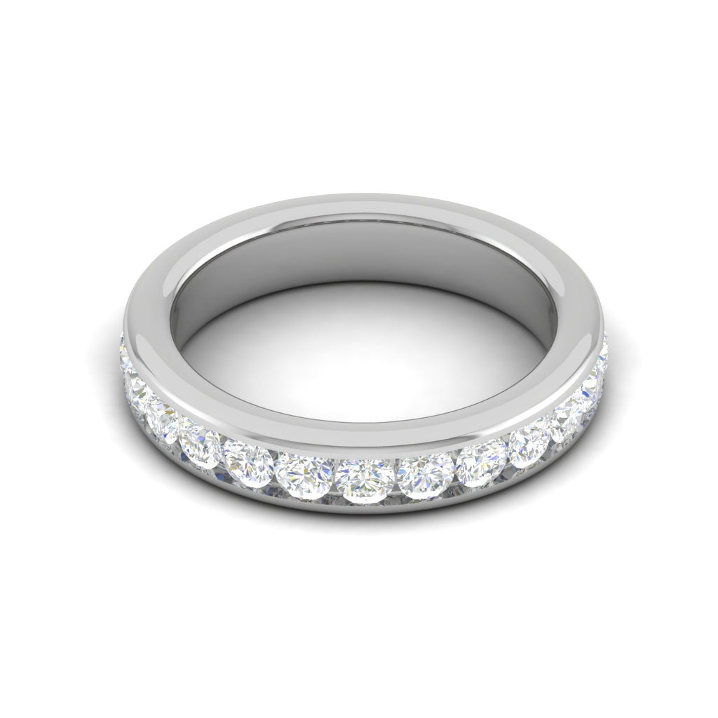 7 Pointer Platinum Diamond Half Eternity Ring for Women JL PT WB RD 158  VVS-GH Jewelove