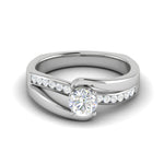 Load image into Gallery viewer, 0.30 cts Solitaire Diamond Shank Platinum Ring JL PT RP RD 121   Jewelove.US
