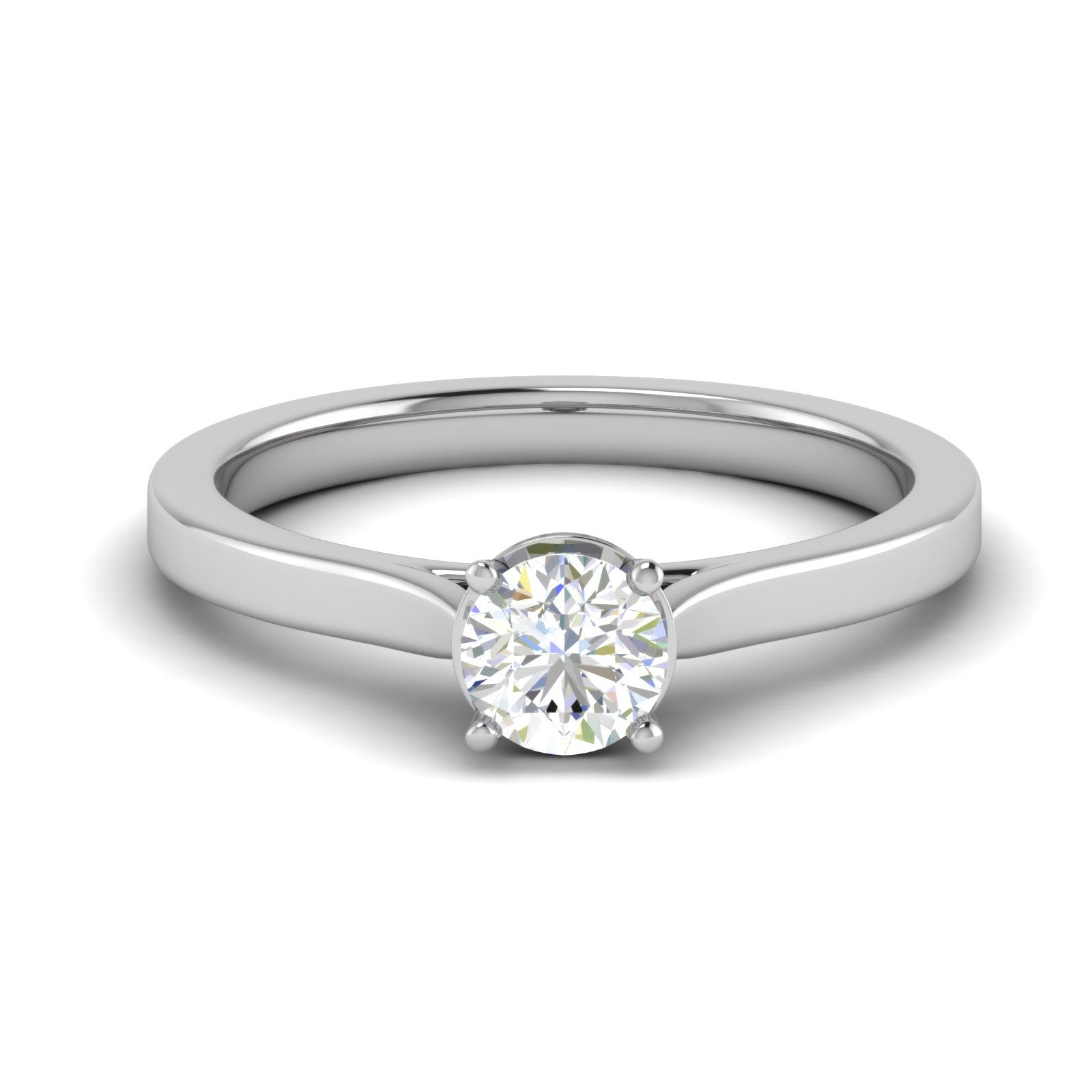 1.00 cts Solitaire Platinum Ring JL PT RS RD 104   Jewelove.US