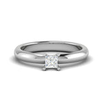 Load image into Gallery viewer, 0.30 cts Princess Cut Solitaire Platinum Ring JL PT RS PR 123   Jewelove.US
