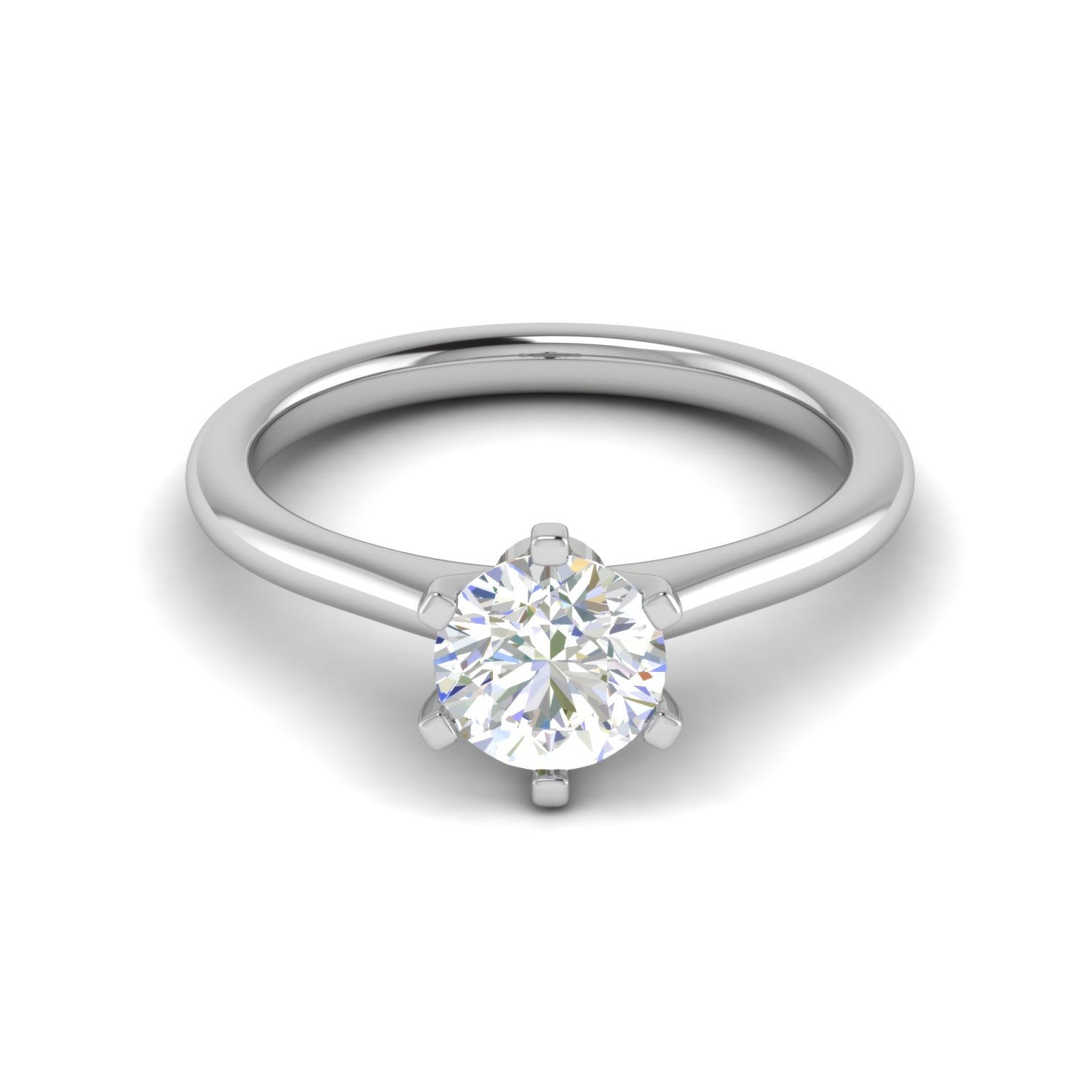 1 Carat Solitaire 6 Prong Platinum Ring JL PT RS RD 103   Jewelove.US
