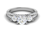 Load image into Gallery viewer, 1 Carat Solitaire Diamond Accents Platinum Ring JL PT R3 RD 139   Jewelove.US
