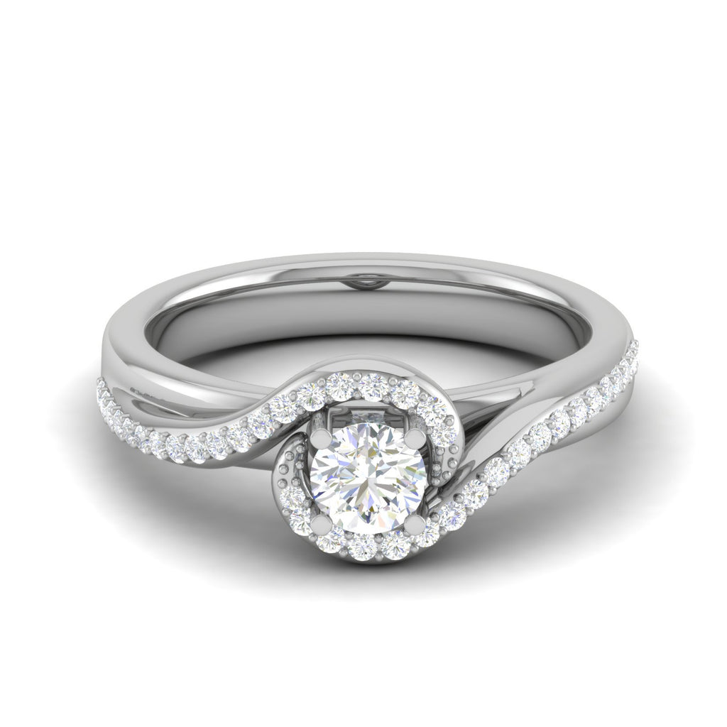 0.50 cts Designer Solitaire Diamond Platinum Ring JL PT RP RD 200   Jewelove.US