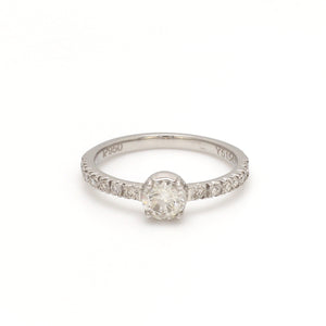 50-Pointer Astrological Skin Touch Platinum Diamond Solitaire Ring JL PT 1222-A   Jewelove.US