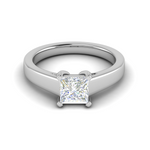 Load image into Gallery viewer, 1.00 cts Princess Cut Solitaire Platinum Ring JL PT RS PR 130   Jewelove.US
