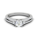 Load image into Gallery viewer, 0.30cts Diamond Split Shank Solitaire Platinum Ring JL PT M00245   Jewelove.US
