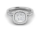 Load image into Gallery viewer, 0.70 cts Solitaire Double Halo Diamond Shank Platinum Ring JL PT RH RD 101   Jewelove.US
