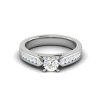 Load image into Gallery viewer, 0.30 cts Solitaire Diamond Shank Platinum Ring JL PT RC RD 112   Jewelove.US
