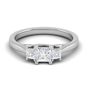 0.50 cts. Princess Cut Solitaire Platinum Diamond Ring JL PT R3 PR 158   Jewelove.US