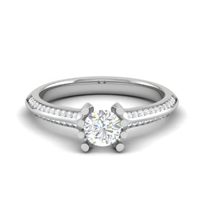 0.30 cts Solitaire Diamond Split Shank Platinum Ring JL PT RP RD 170   Jewelove.US