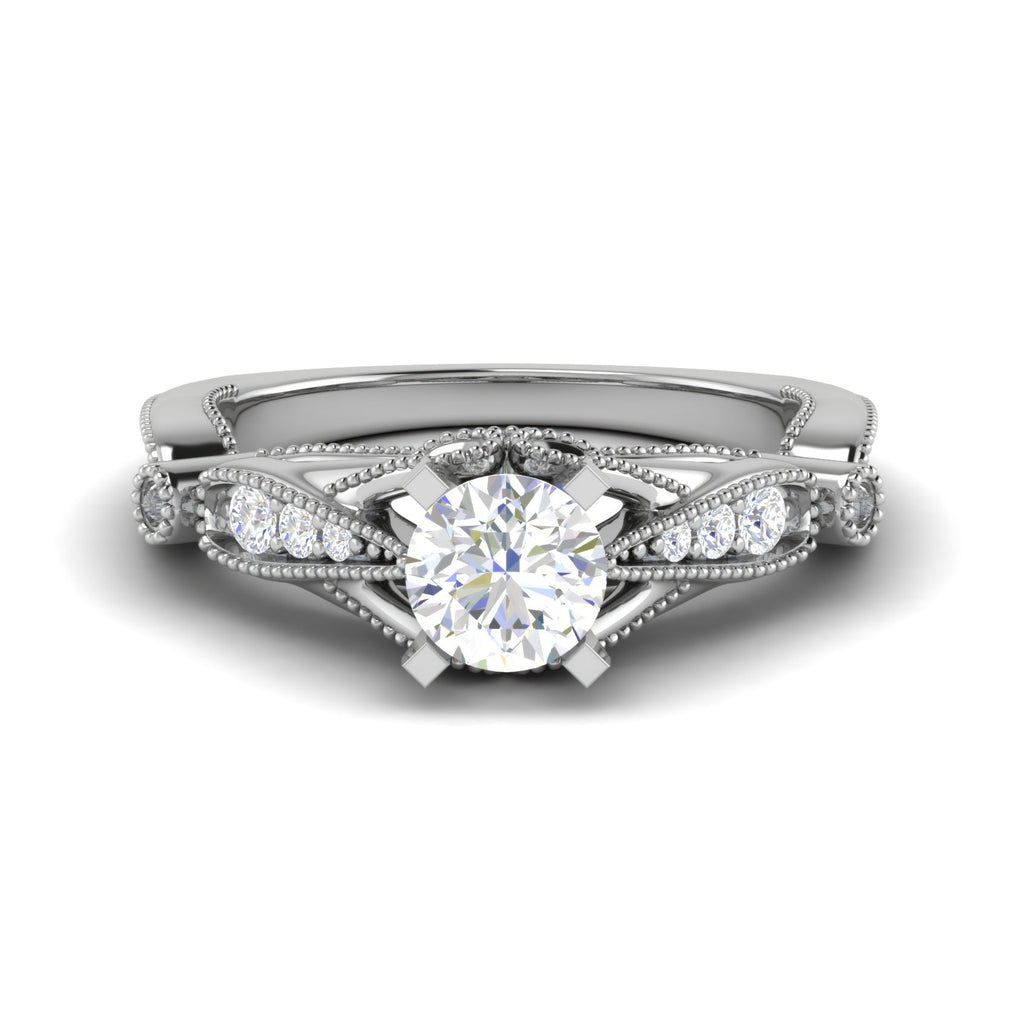 0.50 cts. Solitaire Designer Platinum Diamond Engagement Ring  for Women JL PT WB6032E   Jewelove