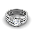 Load image into Gallery viewer, 0.30 cts Solitaire Diamond Twisted Shank Platinum Ring JL PT MHD287-A   Jewelove.US
