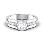 Load image into Gallery viewer, 0.30 cts Solitaire Diamond Shank Platinum Ring JL PT RP PR 214   Jewelove.US
